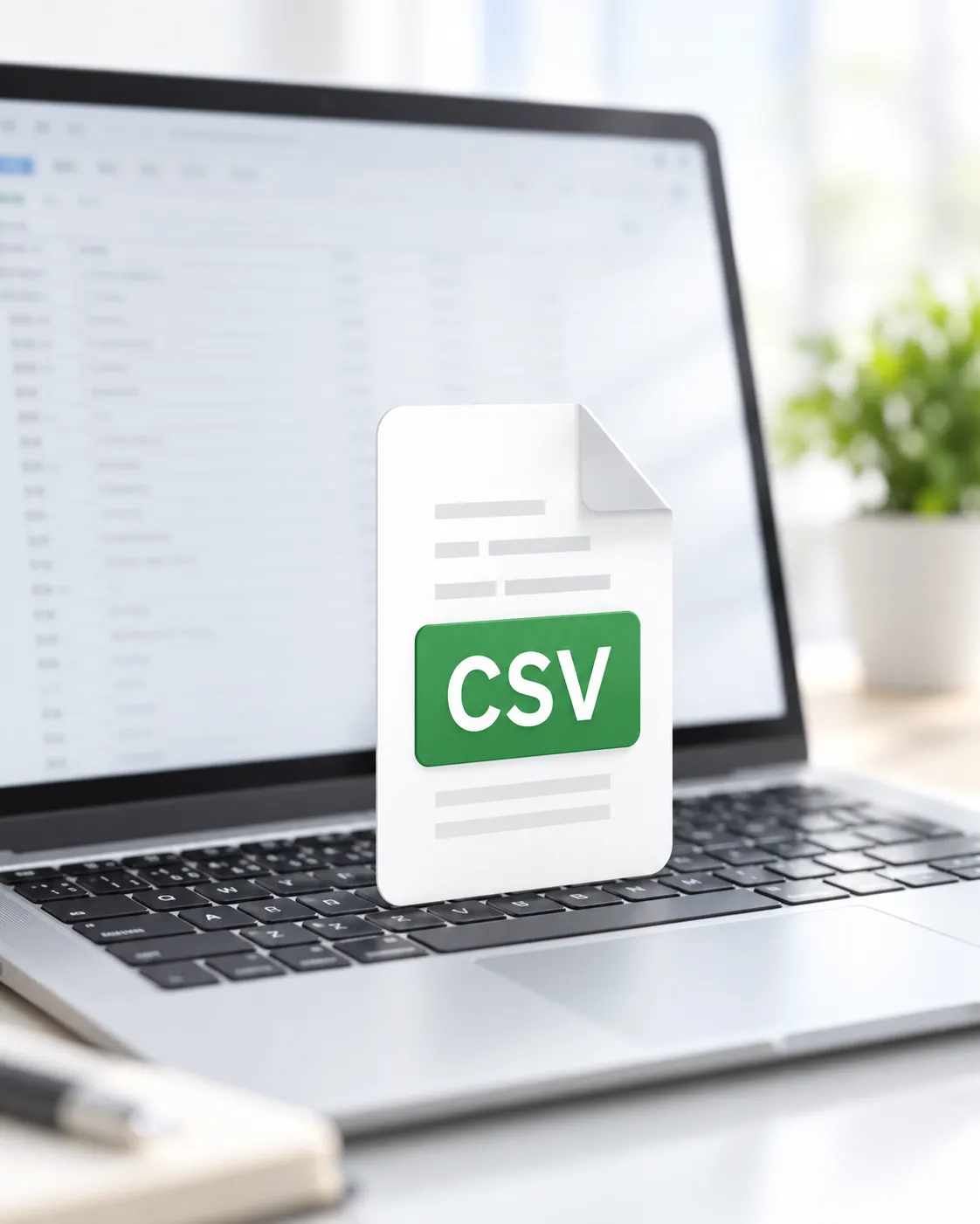 申込データをCSV形式で出力するイメージ